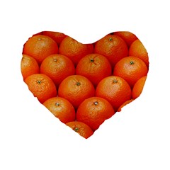 Oranges 2 Standard 16  Premium Heart Shape Cushions by trendistuff