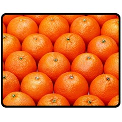 Oranges 2 Double Sided Fleece Blanket (medium)  by trendistuff