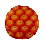 ORANGES 2 Standard 15  Premium Flano Round Cushions Back