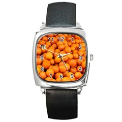 Oranges 3 Square Metal Watch by trendistuff