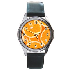 Oranges 4 Round Metal Watch by trendistuff