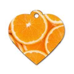 Oranges 4 Dog Tag Heart (one Side) by trendistuff