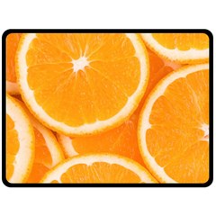 Oranges 4 Fleece Blanket (large)  by trendistuff