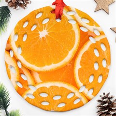 Oranges 4 Ornament (round Filigree) by trendistuff