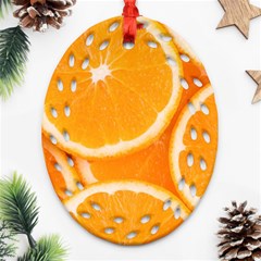 Oranges 4 Ornament (oval Filigree) by trendistuff