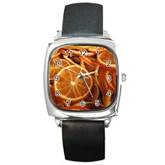 Oranges 5 Square Metal Watch by trendistuff