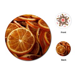 Oranges 5 Playing Cards (round)  by trendistuff