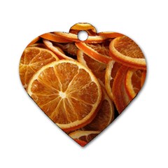 Oranges 5 Dog Tag Heart (two Sides) by trendistuff