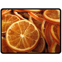 Oranges 5 Fleece Blanket (large)  by trendistuff