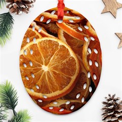 Oranges 5 Ornament (oval Filigree) by trendistuff