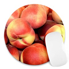 Peaches 1 Round Mousepads by trendistuff