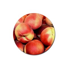 Peaches 1 Rubber Coaster (round)  by trendistuff