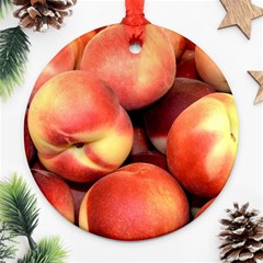 Peaches 1 Round Ornament (two Sides) by trendistuff