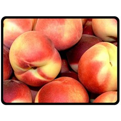 Peaches 1 Fleece Blanket (large)  by trendistuff