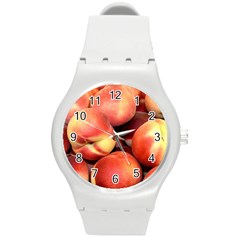 Peaches 1 Round Plastic Sport Watch (m) by trendistuff