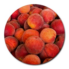 Peaches 2 Round Mousepads by trendistuff