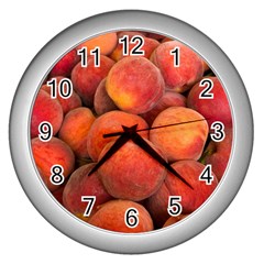 Peaches 2 Wall Clocks (silver)  by trendistuff