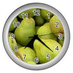 Pears 1 Wall Clocks (silver)  by trendistuff