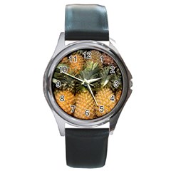 Pineapple 1 Round Metal Watch by trendistuff