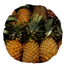 Pineapple 1 Large 18  Premium Round Cushions by trendistuff