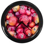 PLUMS 1 Wall Clocks (Black) Front