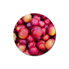 Plums 1 Rubber Coaster (round)  by trendistuff