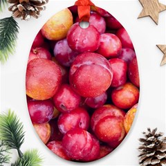 Plums 1 Oval Ornament (two Sides) by trendistuff