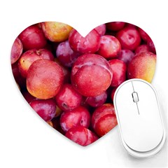 Plums 1 Heart Mousepads by trendistuff