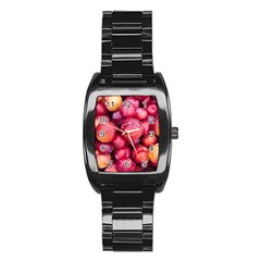 Plums 1 Stainless Steel Barrel Watch by trendistuff