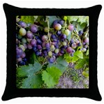 GRAPES 2 Throw Pillow Case (Black)