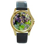 GRAPES 2 Round Gold Metal Watch