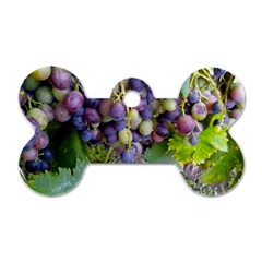 Grapes 2 Dog Tag Bone (two Sides)