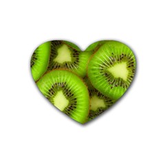 Kiwi 1 Rubber Coaster (heart)  by trendistuff