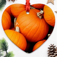 Pumpkins 1 Ornament (heart) by trendistuff