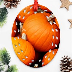 Pumpkins 1 Ornament (oval Filigree) by trendistuff