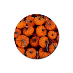 Pumpkins 2 Rubber Round Coaster (4 Pack)  by trendistuff