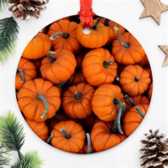 Pumpkins 2 Round Ornament (two Sides) by trendistuff