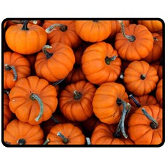 Pumpkins 2 Double Sided Fleece Blanket (medium)  by trendistuff