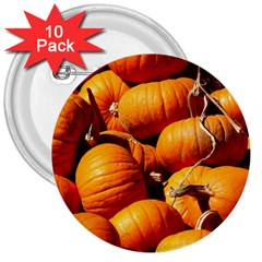 Pumpkins 3 3  Buttons (10 Pack)  by trendistuff