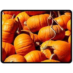 Pumpkins 3 Fleece Blanket (large)  by trendistuff