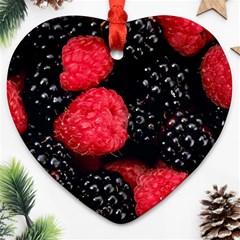 RASPBERRIES 1 Ornament (Heart)