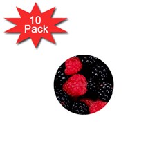 Raspberries 1 1  Mini Buttons (10 Pack)  by trendistuff