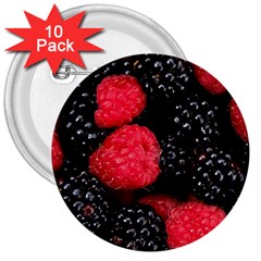 RASPBERRIES 1 3  Buttons (10 pack) 