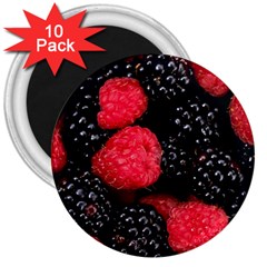 RASPBERRIES 1 3  Magnets (10 pack) 