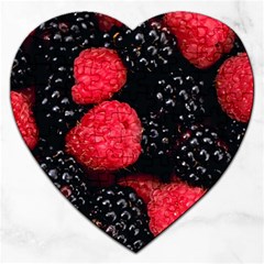 RASPBERRIES 1 Jigsaw Puzzle (Heart)