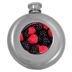 RASPBERRIES 1 Round Hip Flask (5 oz)