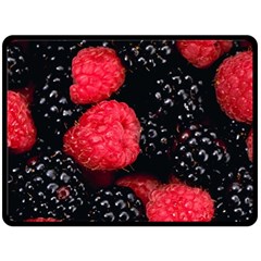 RASPBERRIES 1 Fleece Blanket (Large) 