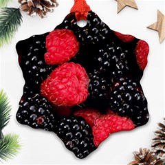 RASPBERRIES 1 Snowflake Ornament (Two Sides)