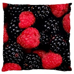 Raspberries 1 Large Cushion Case (one Side) by trendistuff