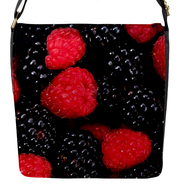 RASPBERRIES 1 Flap Messenger Bag (S)